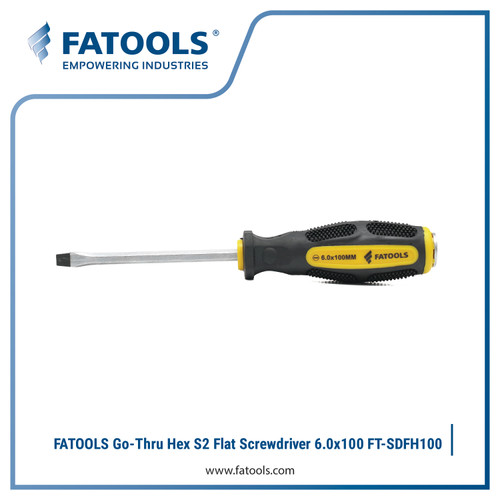 [EZM.0801476] FATOOLS SDFH100 - GO-THRU SCREWDRIVER TIP FLAT SCREWDRIVER 1x5x100
