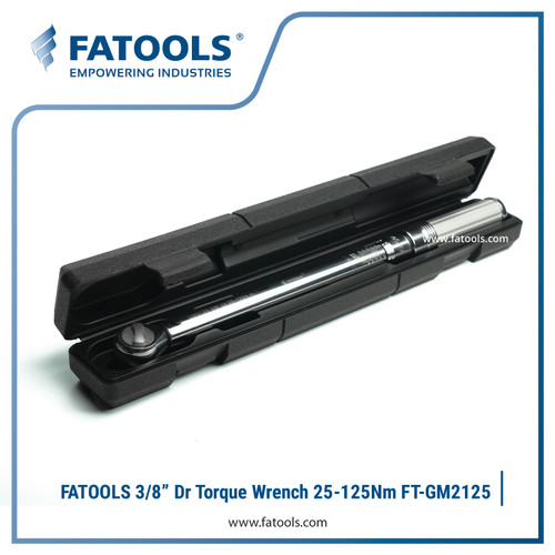 [EZM.0801521] FATOOLS 3/8" Dr Torque Wrench 25-125 Nm Kunci Momen Torsi FT-GM2125