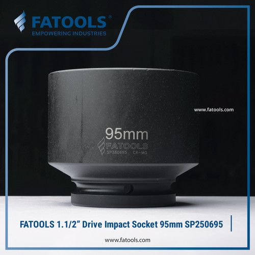 [EZM.0801527] FATOOLS 1.1/2" Dr Impact Socket 95mm 6PT Metric Kunci Sock SP380695