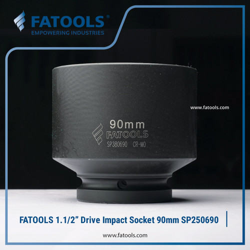 [EZM.0801528] FATOOLS 1.1/2" Dr Impact Socket 90mm 6PT Metric Kunci Sock SP380690