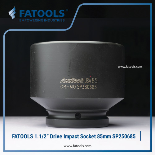 [EZM.0801529] FATOOLS 1.1/2" Dr Impact Socket 85mm 6PT Metric Kunci Sock SP380685