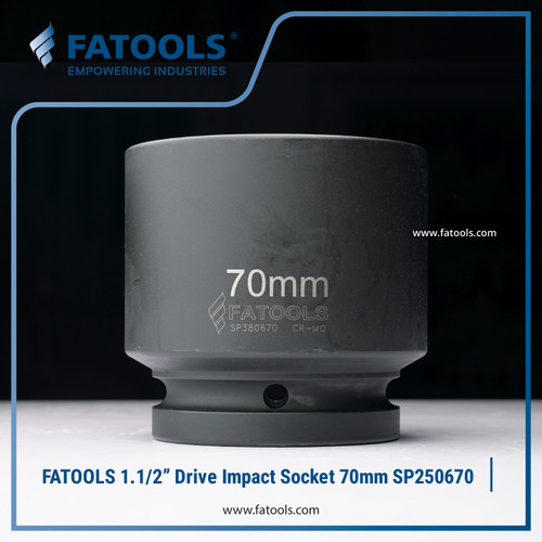 [EZM.0801532] FATOOLS 1.1/2" Dr Impact Socket 70mm 6PT Metric Kunci Sock SP380670