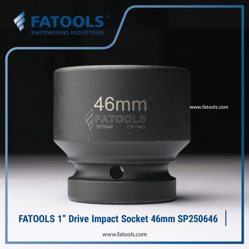 [EZM.0801573] FATOOLS 1" Dr Impact Socket 46mm 6PT Metric Kunci Sock SP250646