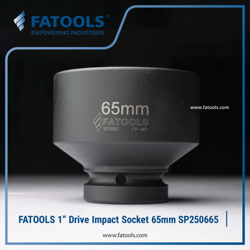 [EZM.0801568] FATOOLS 1" Dr Impact Socket 65mm 6PT Metric Kunci Sock SP250665