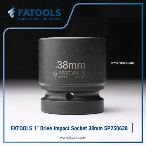 [EZM.0801576] FATOOLS 1" Dr Impact Socket 38mm 6PT Metric Kunci Sock SP250638