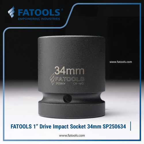 [EZM.0801579] FATOOLS 1" Dr Impact Socket 34mm 6PT Metric Kunci Sock SP250634