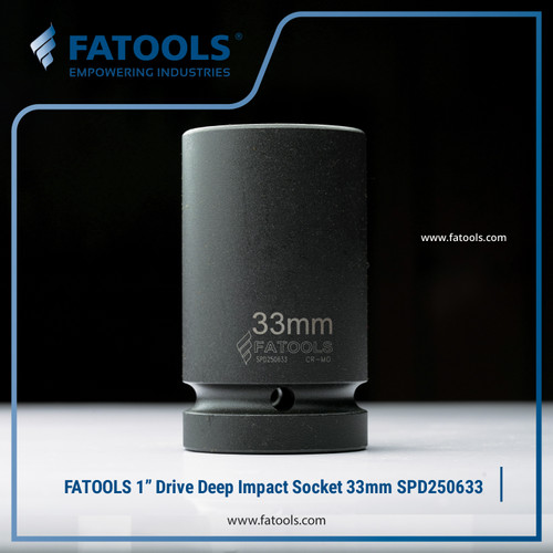[EZM.0801593] FATOOLS 1" Dr Deep Impact Socket 33mm Kunci Sock Metric SPD250633