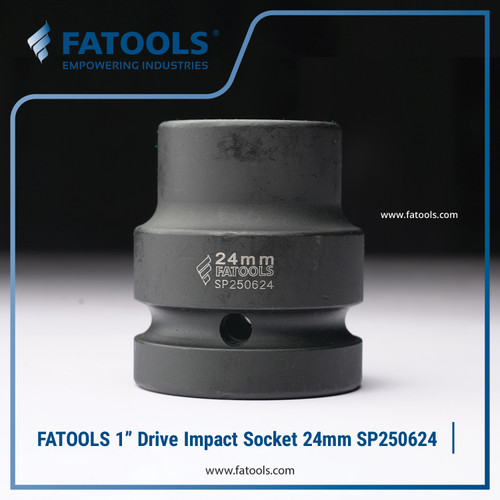 [EZM.0801586] FATOOLS 1" Dr Impact Socket 24mm 6PT Metric Kunci Sock SP250624