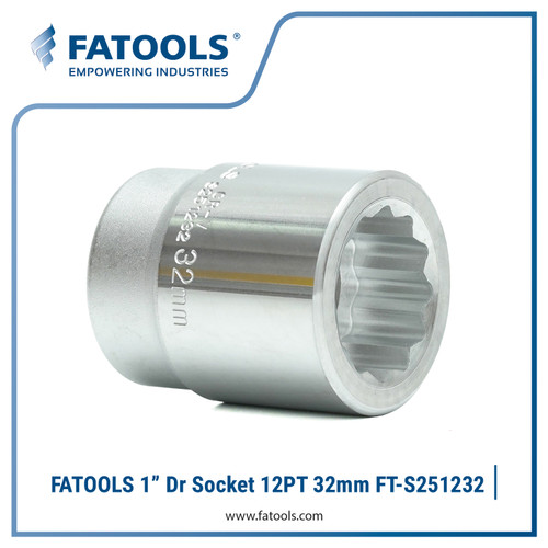 [EZM.0801609] FATOOLS S251232 1" Dr Socket 12PT 32mm Kunci Sock CrV