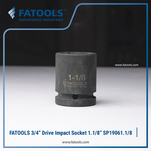 [EZM.0801637] FATOOLS S1906-1.1/8 - 3/4" IMPACT SOCKET 6PT IMPERIAL SIZE 1.1/8"
