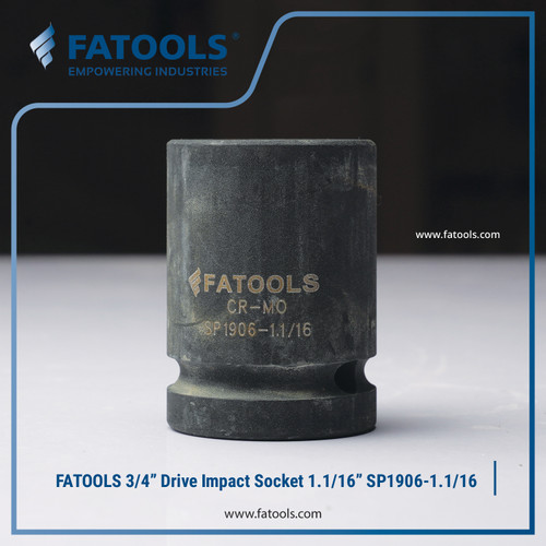 [EZM.0801638] FATOOLS 3/4" DR IMPACT SOCKET 1.1/16" 6PT SOCK IMPERIAL S1906-1.1/16