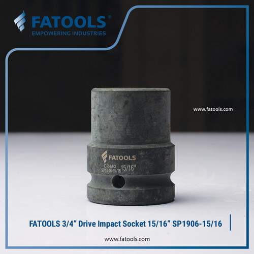 [EZM.0801640] FATOOLS 3/4" IMPACT SOCKET 15/16" 6PT IMPERIAL Kunci Sock SP1906-15/16