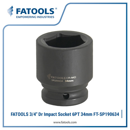 [EZM.0801648] FATOOLS 3/4" IMPACT SOCKET 34mm 6PT Kunci Sock SP190634