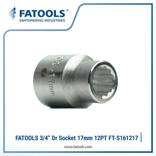 [EZM.0801712] FATOOLS 3/4" Dr Socket 17mm 12PT Metric S161217