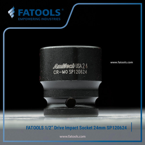 [EZM.0801722] FATOOLS 1/2" Dr Impact Socket 24mm SP120624 Mata Sock Kunci