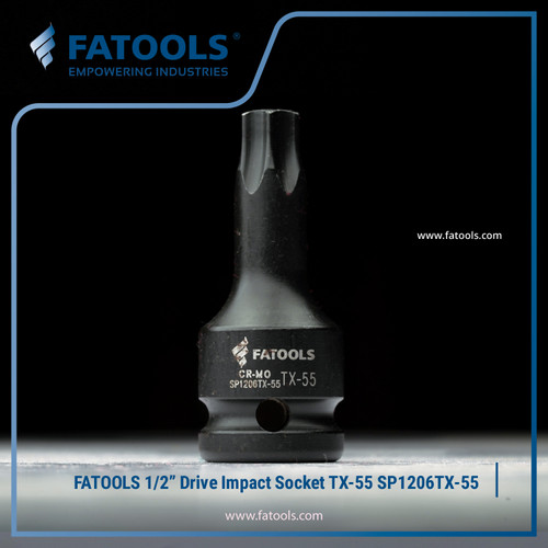 [EZM.0801729] FATOOLS SP1206TX-55 1/2" Dr Impact Socket Torx Bit TX-55 Kunci Bintang