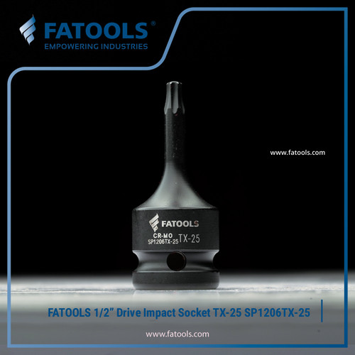 [EZM.0801735] FATOOLS SP1206TX-25 1/2" Dr Impact Socket Torx Bit TX-25 Kunci Bintang