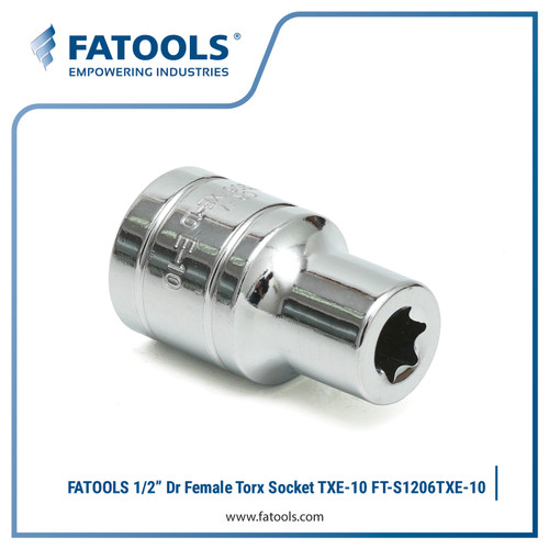 [EZM.0801744] FATOOLS S1206TXE-10 1/2" Dr Socket Female Torx Bit E-10 Sock Bintang