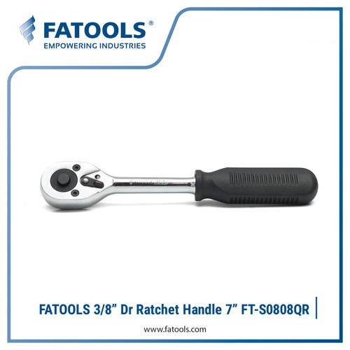[EZM.0801752] FATOOLS S0808QR 3/8" Dr Ratchet Handle 7" Gagang Kunci Stang Sock