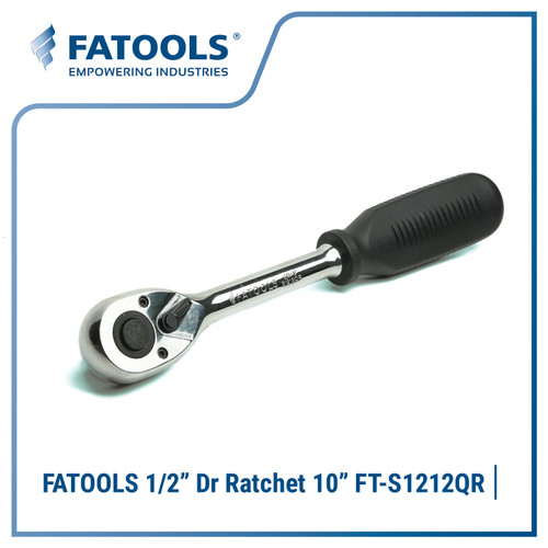 [EZM.0801753] FATOOLS S1212QR 1/2" Dr Ratchet Handle 10" Gagang Sock Kunci Soket