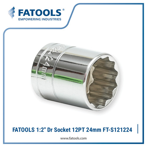 [EZM.0801760] FATOOLS 1/2"DR SOCKET 12PT SIZE 24MM S121224 KUNCI SOCK