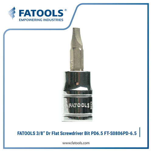 [EZM.0801821] FATOOLS S0806PD-6.5 3/8" Dr Socket Screwdriver Bit 1.2X6.5mm