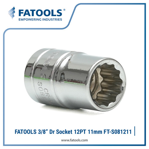 [EZM.0801867] FATOOLS 3/8" Dr Socket 12PT 11mm S081211 Kunci Sock