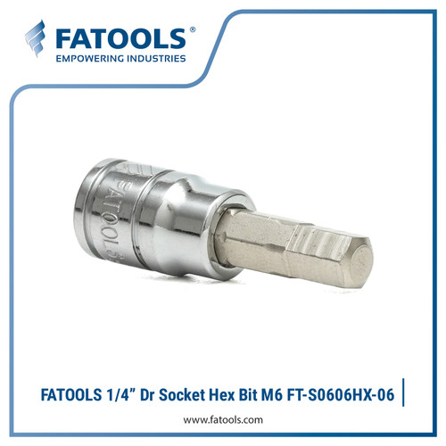 [EZM.0801909] FATOOLS S0606HX-06 - 1/4" SOCKET HEX BIT SIZE M6