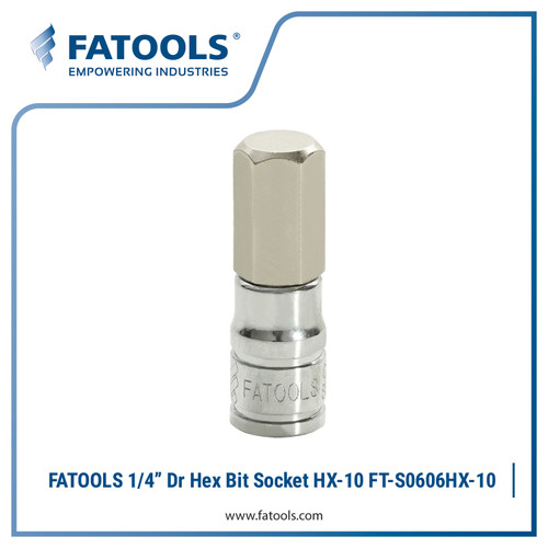 [EZM.0801906] FATOOLS S0606HX-10 - 1/4" SOCKET HEX BIT SIZE M10
