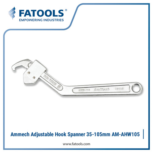 [EZM.0801936] FATOOLS AM-AHW105 Adjustable Hook Spanner 105mm Kunci Hook Setel