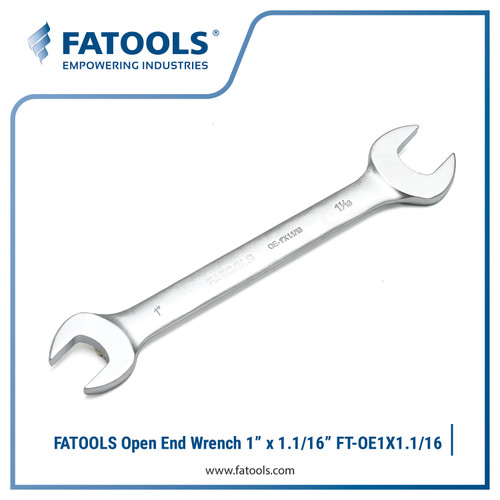[EZM.0802201] FATOOLS OE-1X1.1/16 Double Open End Wrench 1" x 1.1/16" Kunci Pas Inci