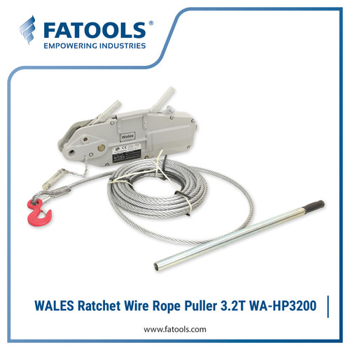 [EZM.0802299] FATOOLS WA-HP3200 - RATCHET WIRE ROPE PULLER CAP.3.2T
