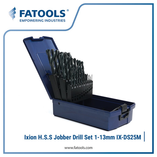 [EZM.0802337] FATOOLS IX-DS25M IXION H.S.S Jobber Drill Set 1-13MM