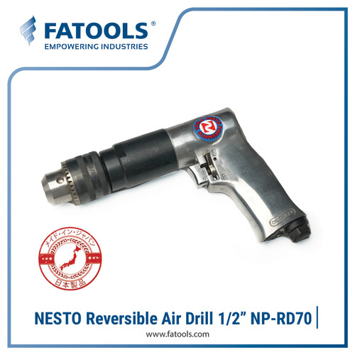 [EZM.0802355] FATOOLS NP-RD70 - 1/2" AIR REVERSIBLE DRILL BOR ANGIN PNEUMATIC
