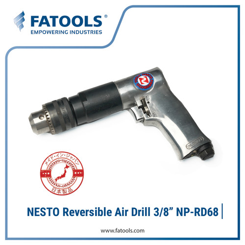 [EZM.0802356] FATOOLS NP-RD68 - 3/8" AIR REVERSIBLE DRILL BOR ANGIN PNEUMATIC