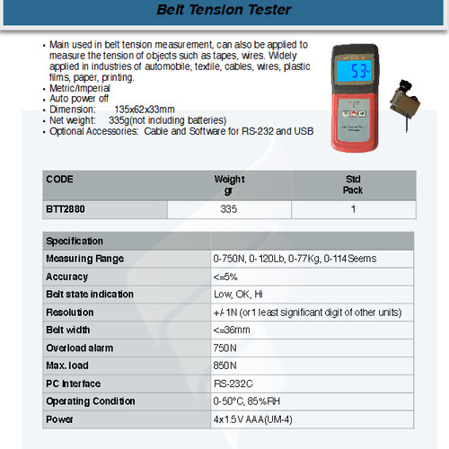 [EZM.0802415] FATOOLS BTT-2880 - BELT TENSION TESTER