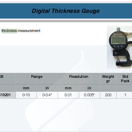 [EZM.0802467] FATOOLS CO-510210 - DIGITAL THICKNESS GAUGE SIZE 10MM