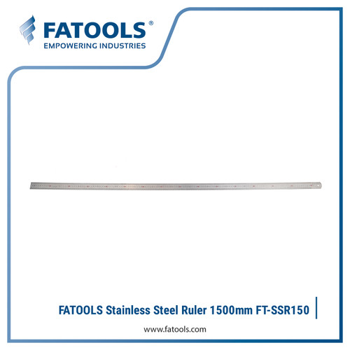 [EZM.0802507] FATOOLS SSR150 Stainless Straight Ruler 1500MM Penggaris Besi 1.5m 150