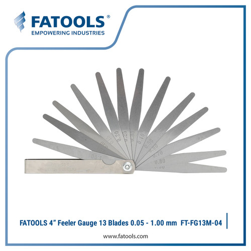 [EZM.0802520] FATOOLS FG13M-04 - METRIC FEELER GAUGE TANGE 0.05-1.0MM BLADE 13 LG 4"