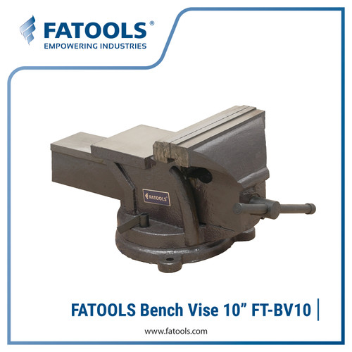 [EZM.0802648] FATOOLS BV10 Swivel Bench Vise 10" OPEN 9" Catok Ragum Putar 360 Baja