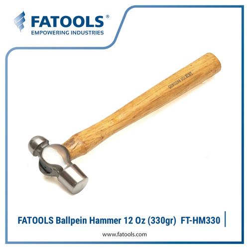 [EZM.0802711] FATOOLS HM330 Ballpein Hammer 12 Oz 330 Gr Palu Besi Gagang Kayu