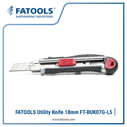 [EZM.0802719] FATOOLS BUK07G-L5 Utility Knife 18MM Cutter Pemotong Kardus Kertas