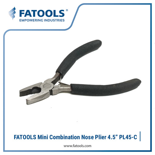 [EZM.0802770] FATOOLS PL45-C Mini Combination Plier 4.5" Tang Kombinasi Kecil Spring