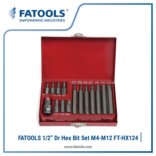 [EZM.0802797] FATOOLS FT-HX124 - HEX BIT SET H4-H12 ISI 15PCS