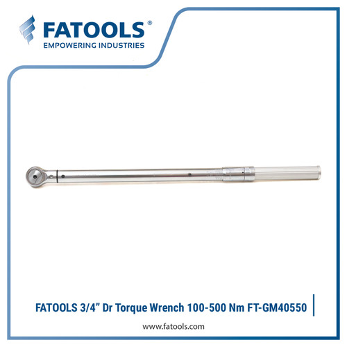 [EZM.0802817] FATOOLS GM40550 3/4" Dr Torque Wrench 100-500Nm Kunci Momen Torsi