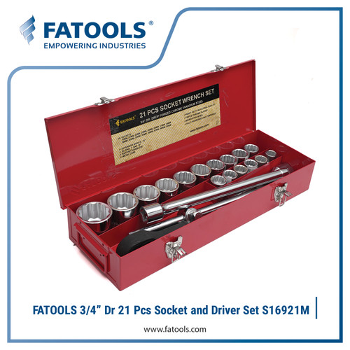 [EZM.0802820] FATOOLS S16921M - 3/4" SOCKET SET 12PT