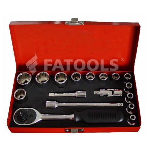 [EZM.0802823] FATOOLS S08318MH - 3/8" SOCKET SET 6-22MM 18PCS