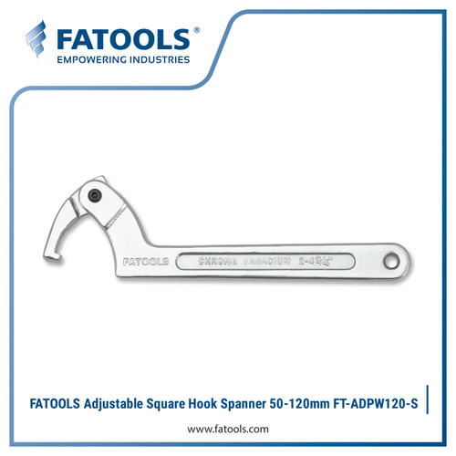 [EZM.0802828] FATOOLS ADPW120-S Adjustable Hook Spanner 50-120mm Square Wrench