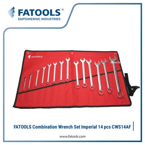 [EZM.0802871] FATOOLS CWS14AF Combination Wrench Set Imperial Inci 14 Pcs Ring Pas