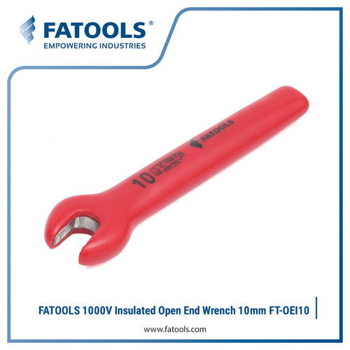 [EZM.0802884] FATOOLS OEI10 1000V Insulated Open End Wrench 10mm Kunci Pas Listrik